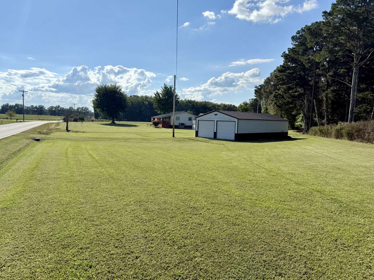 View from the East corner of property.