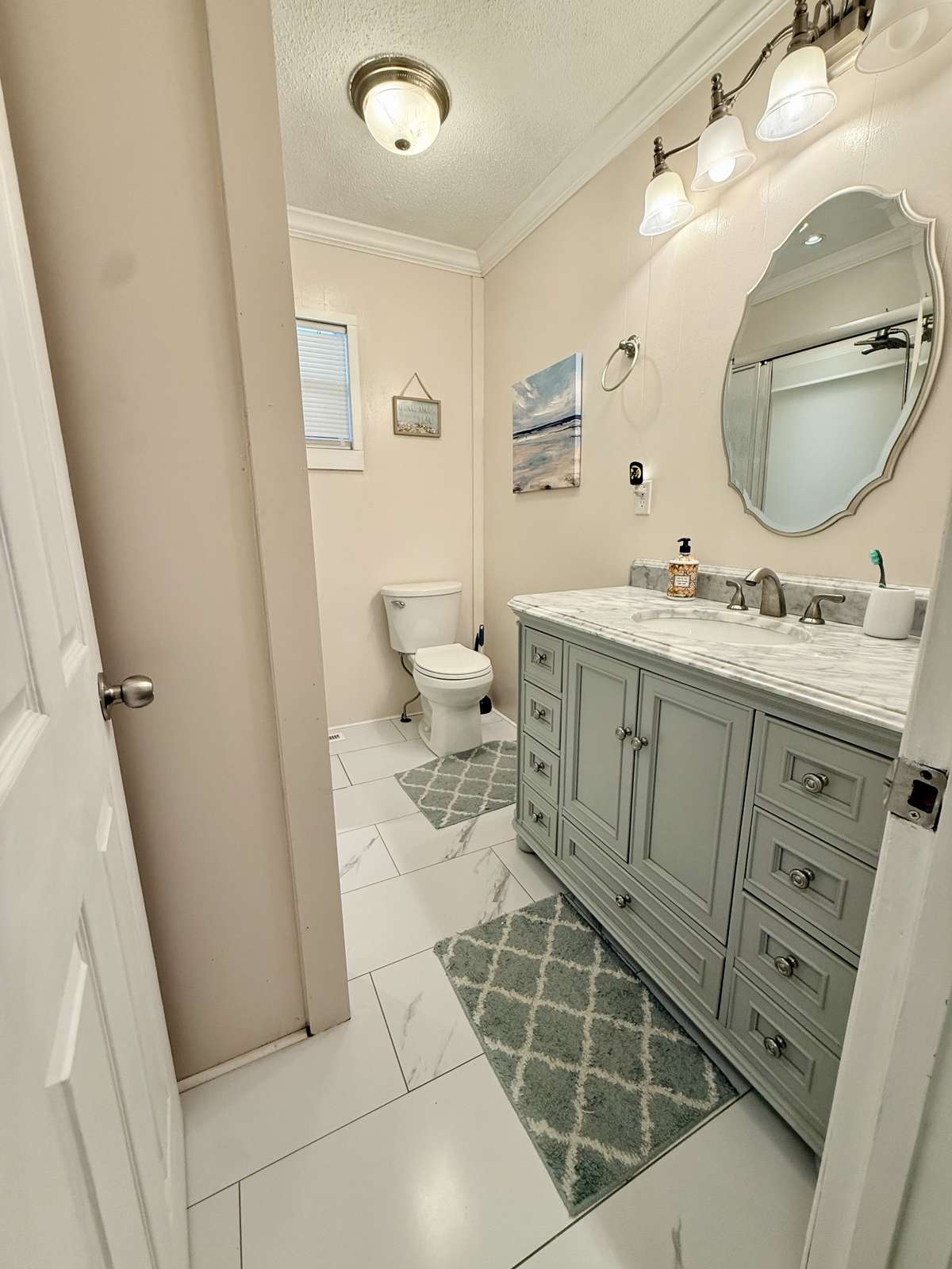 Bath 2 is directly across the hall from BDR 2