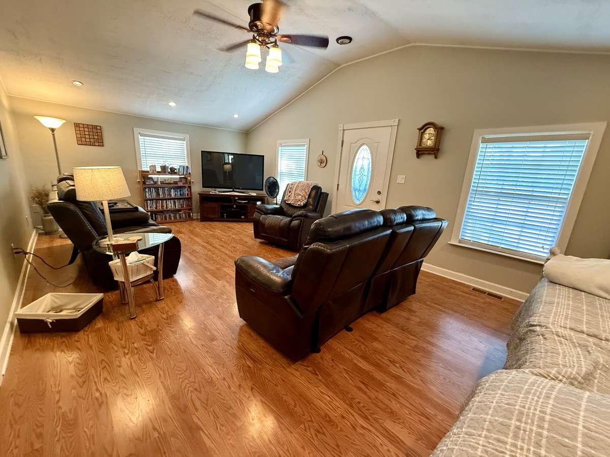 The Bonus Room measures 13'x23' and works for a huge Den or could be used as a 3rd Bedroom, if needed.  This home was formerly a 3 BDR/1 Bath but converted to a 2BDR/2 Bath in 2022.