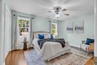 The Primary Bedroom has 2 closets in the room and a walk-in closet in the bathroom.