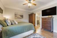 Alternate view of this large room with enough space for dressers and armoires, or a chair.