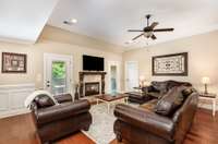 Gas fireplace in living room