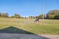 View of the pasture from the side of the home