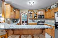 Raised granite counter top