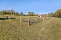 The pasture is level to gently rolling