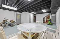 The finished basement has so many options. This would be a perfect media room, game room, or whatever your need might be