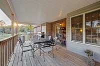 The deck is just off the family room