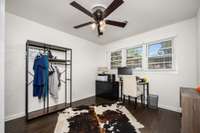 Third bedroom space that also can be utilized for an office