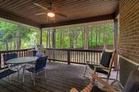 Great covered deck.  Could easily be screened in.