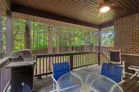 Large covered deck.