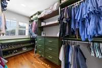 Professionally done master closet with drawers