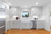 Large window over sink