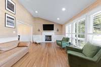 Lots of sunlight with the windows