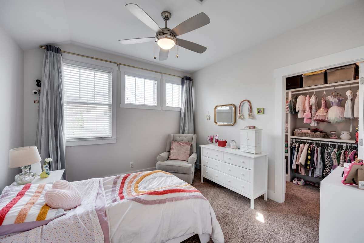 Bedroom #2 with walk-in closet.