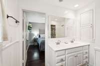 Jack & Jill Bathroom on main level.