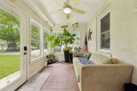 Finished front patio sunroom