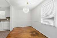 This photo was taken from the living room which is open to the dining room.