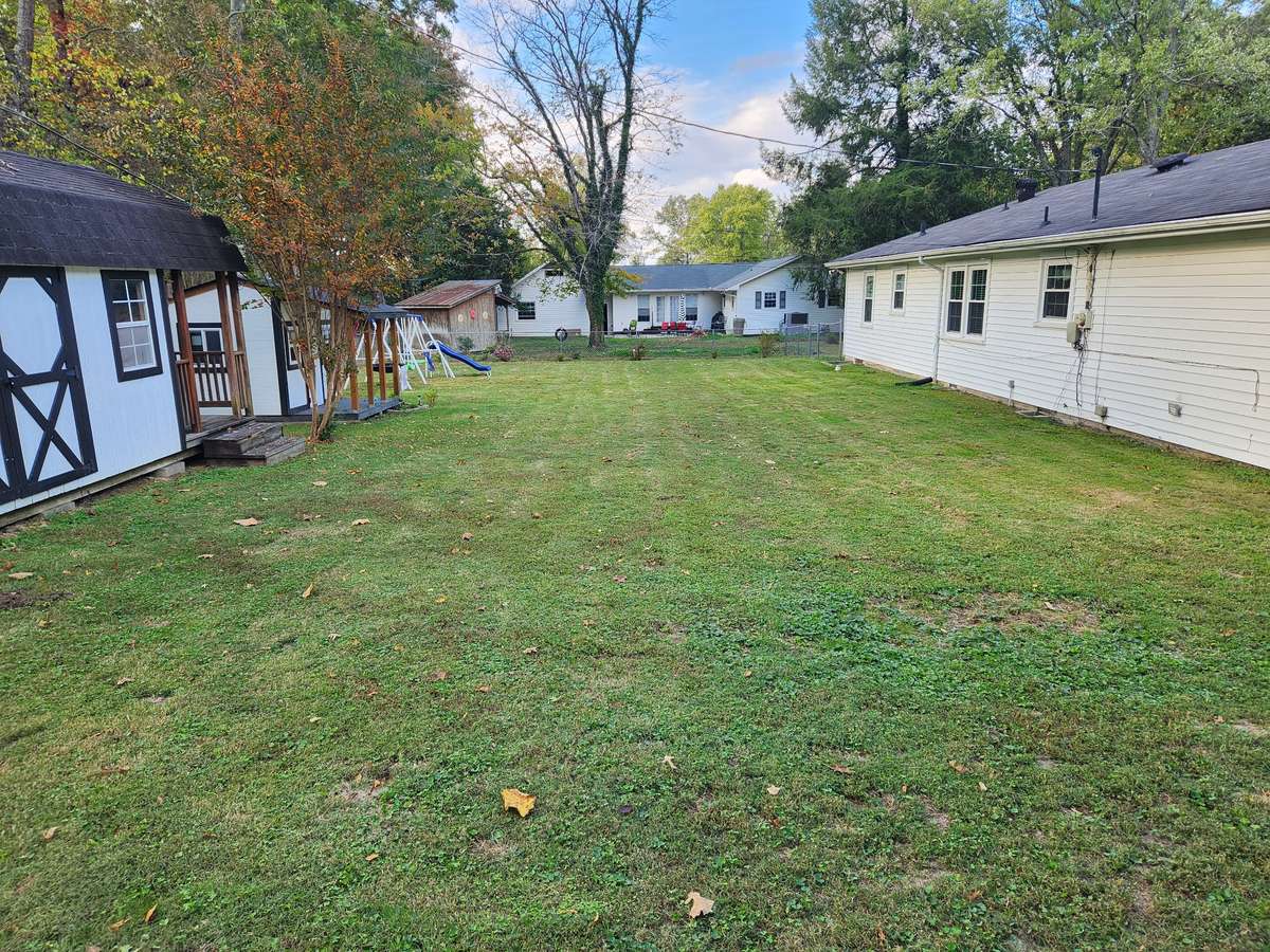 Fully fenced in back yard