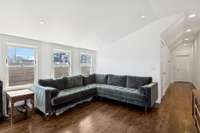 hallway leads to a perfect den/office