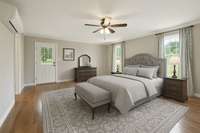 Virtually staged for a bedroom