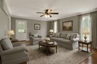 Virtually staged as a living room