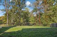 Backyard is fully fenced and very private. Perfect for backyard hangs, a future pool and more.