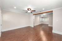 ...or spread out with additional furniture to incorporate all of the living space together.