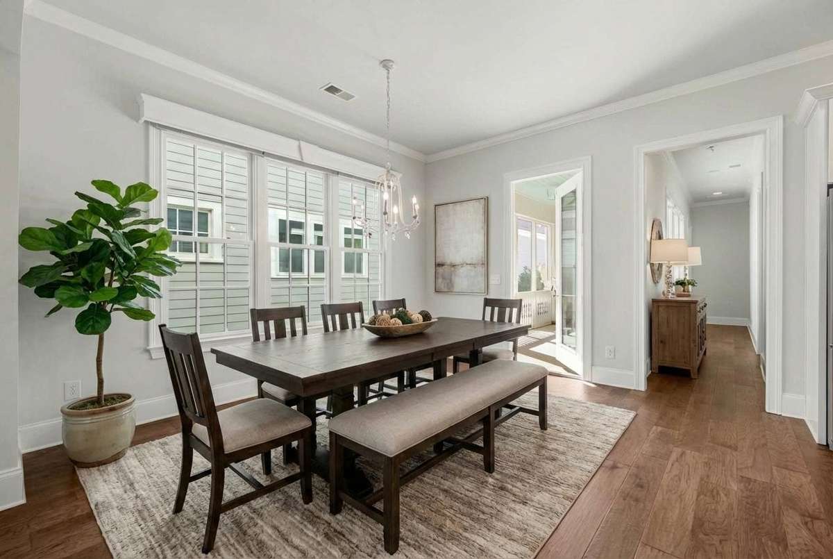 A virtually enhanced visual representing dining options in your dining space