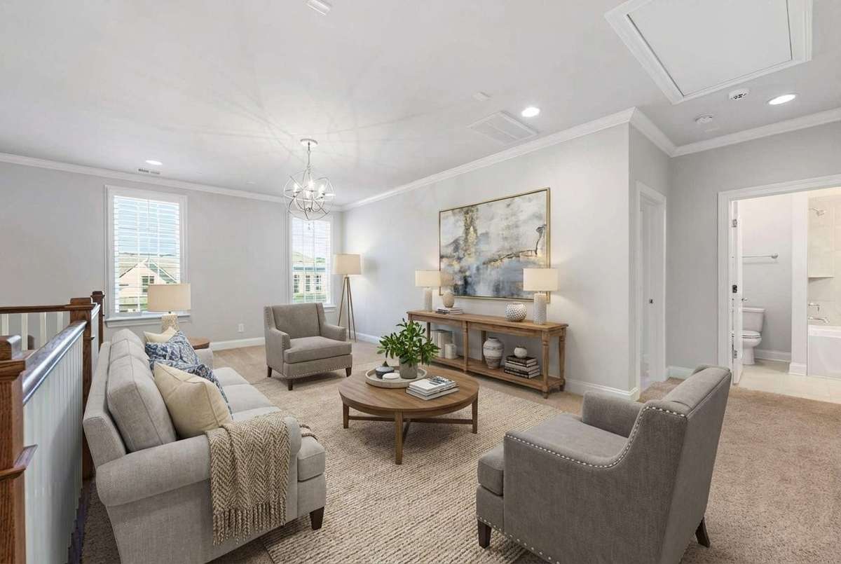 Upstairs bonus / living room offers another space for the family to enjoy! Virtually staged