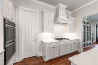 View of door to large walk in pantry