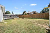 Spacious backyard! Fully fenced!