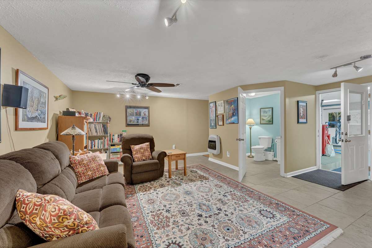 The basement bonus room is just that...a large space to utilize however you prefer.