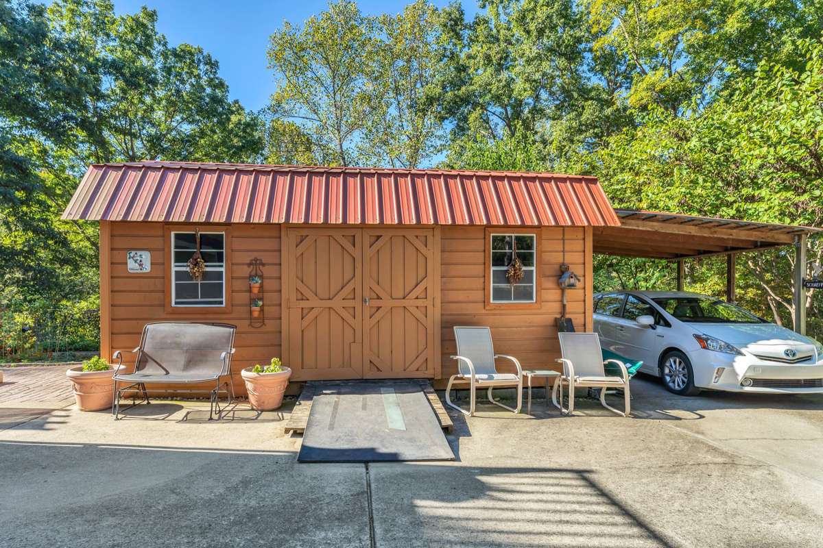 This storage building is 12' x 20' and has electricity.