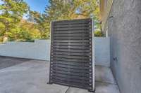 The outdoor shower is next to the garage entrance...well-designed for rinsing off after working outdoors or washing your pets.