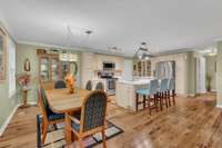 There is plenty of room for a large dining room table.