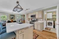 Notice the laundry room right off the kitchen.  There is additional storage space here.