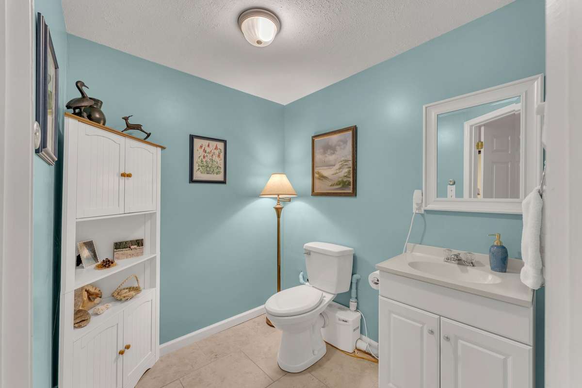 This is the basement bathroom.