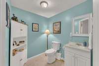 This is the basement bathroom.