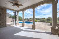 Covered patio with gorgeous archways