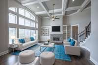 Main living room virtually staged