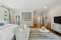 A look back to the hallway entrance.  The area straight ahead could serve as the perfect location for an elevator.  Quote for the installation of an elevator available upon request.