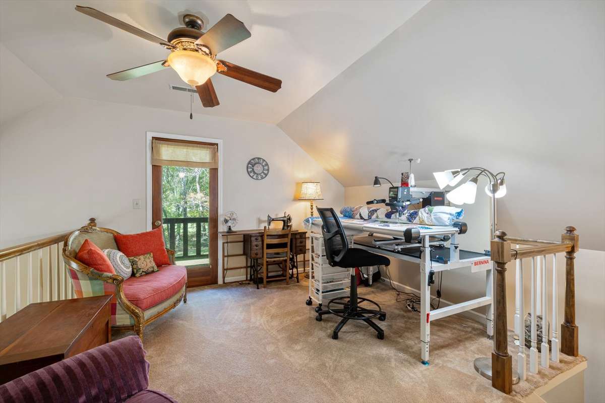 Loft area with full balcony