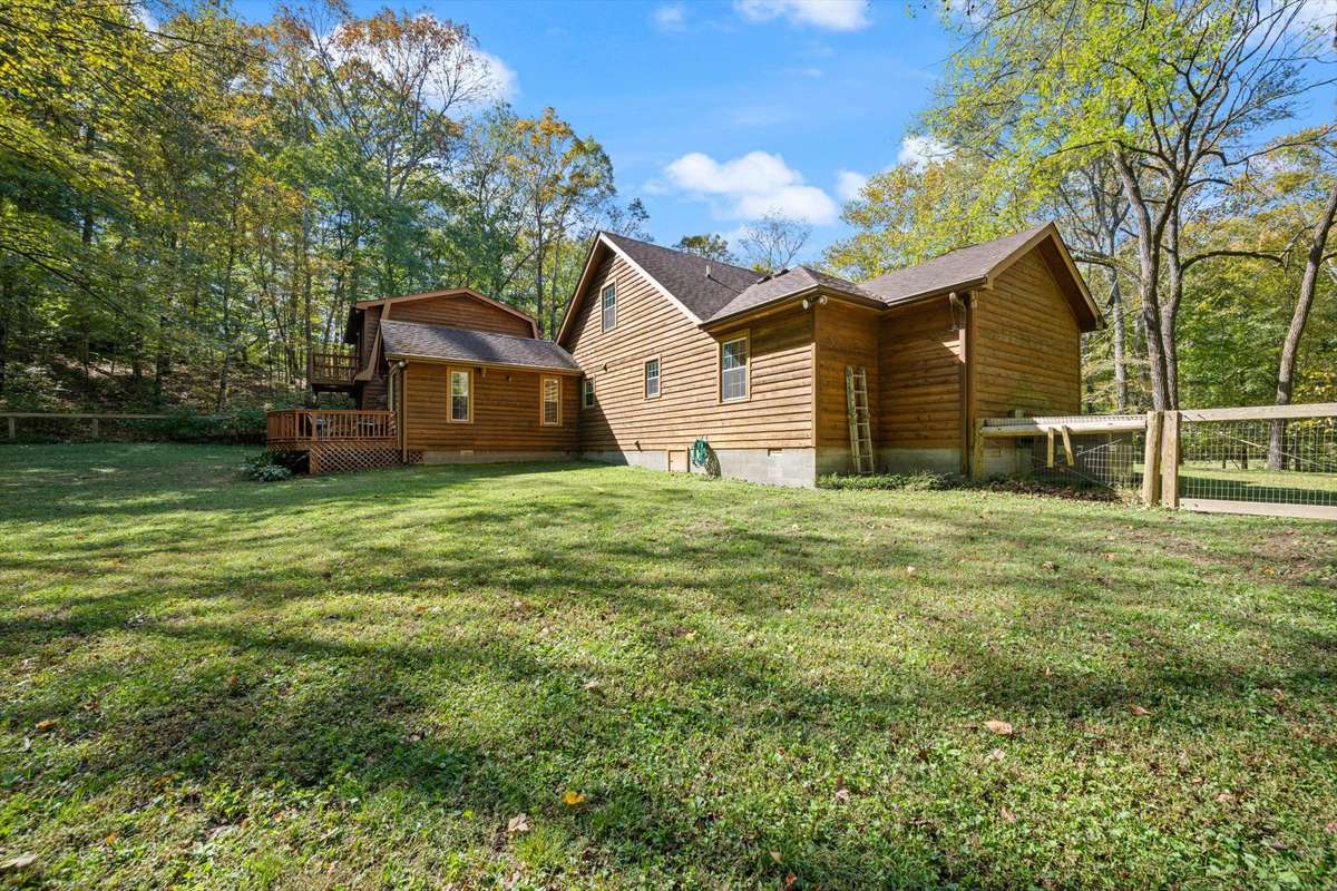 Immediate backyard is completely fenced.