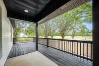 Covered front porch and deck