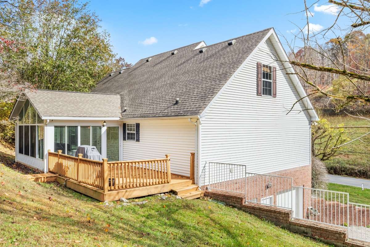 Enjoy your heated screen in porch, and private back porch.