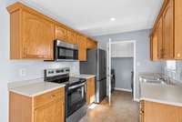 Kitchen into Laundry Room