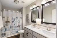 Upstairs Bathroom with double vanity