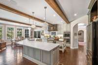 Double ovens and central prep island - whole house audio including the kitchen