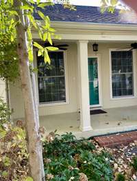 This is the front door and a view of the roof.
