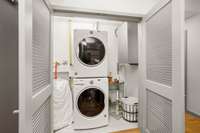 Stack Washer/Dryer in Closet next to Front Door
